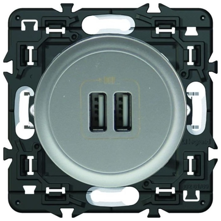 LEGRAND Prise double chargeur USB Céliane + enjoliveur