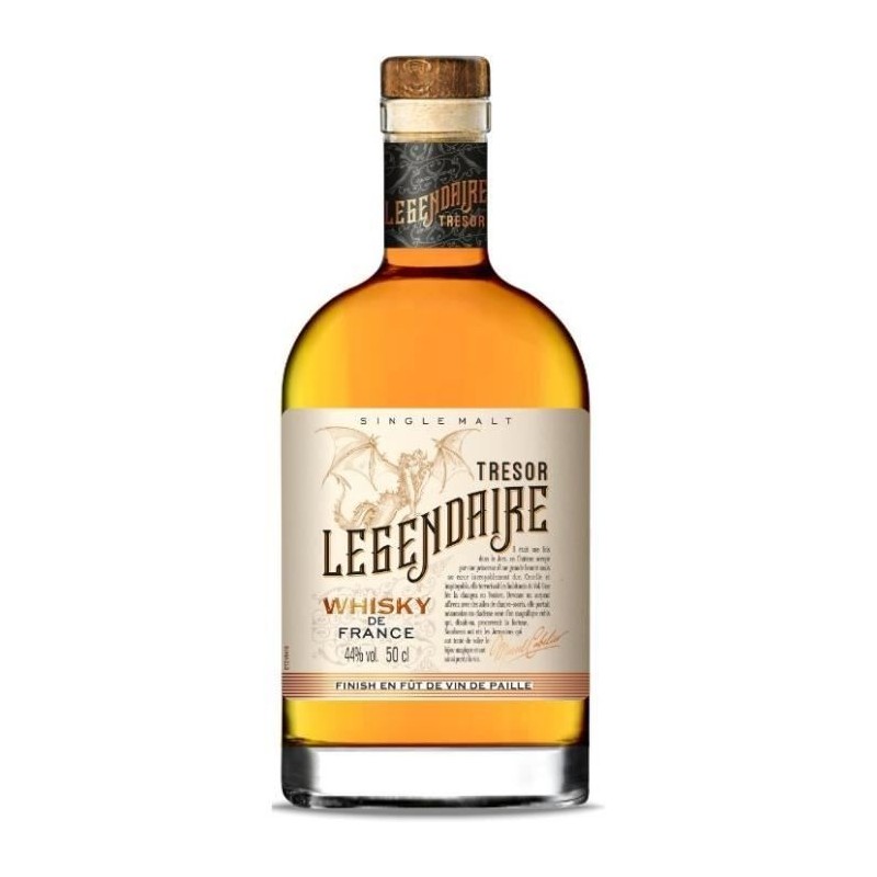 Legendaire Single Malt– Whisky de France – Finish en fût de vin de paille – 44%vol – 50cl