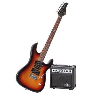 LEGEND Pack Guitare Type Ibanez Sunburst