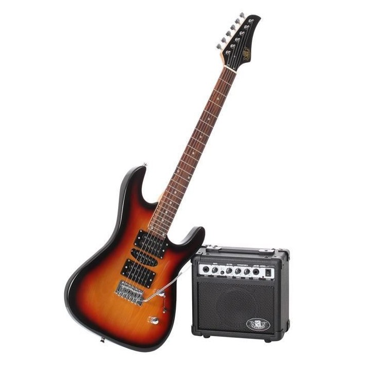 LEGEND Pack Guitare Type Ibanez Sunburst