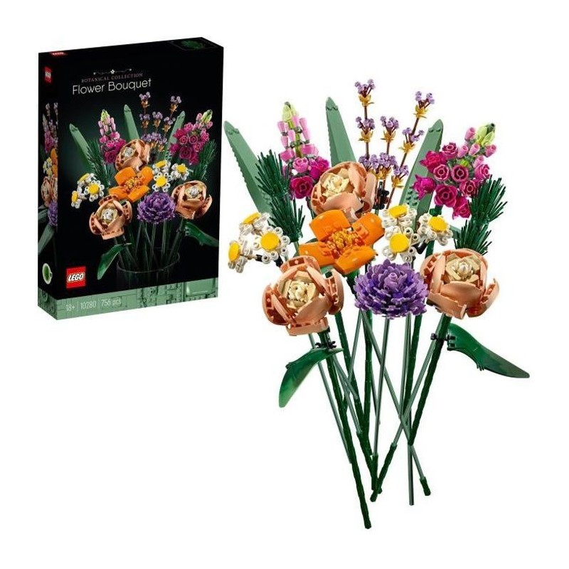 LEGO 10280 Icons Bouquet de fleurs, Fleurs artificielles, collection botanique, set pour adultes