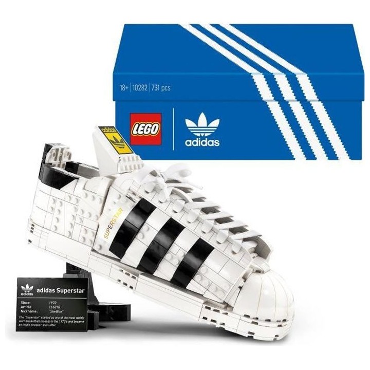LEGO 10282 Icons Ensemble chaussure adidas Originals Superstar, Cadeau