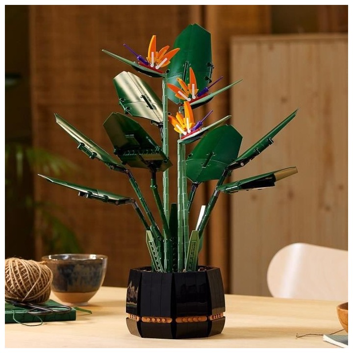 LEGO Icons 10289 L'Oiseau de Paradis, Fleurs Décoratives, Maquette Bo