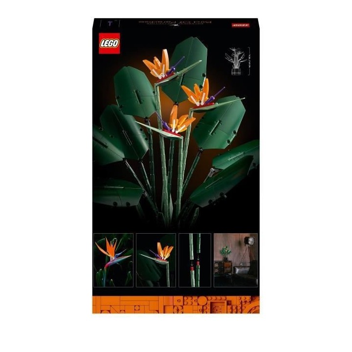 LEGO Icons 10289 L'Oiseau de Paradis, Fleurs Décoratives, Maquette Bo