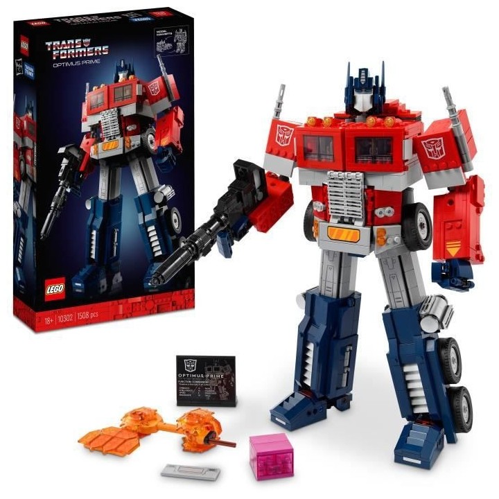 LEGO ICONS™ 10302 Optimus Prime, Figurine Autobot Robot de Transform