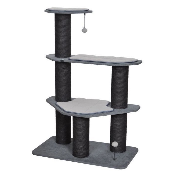 EBI Griffoir Meru 90 x 50 x 129 cm - 24,1 kg - Gris - Pour chat