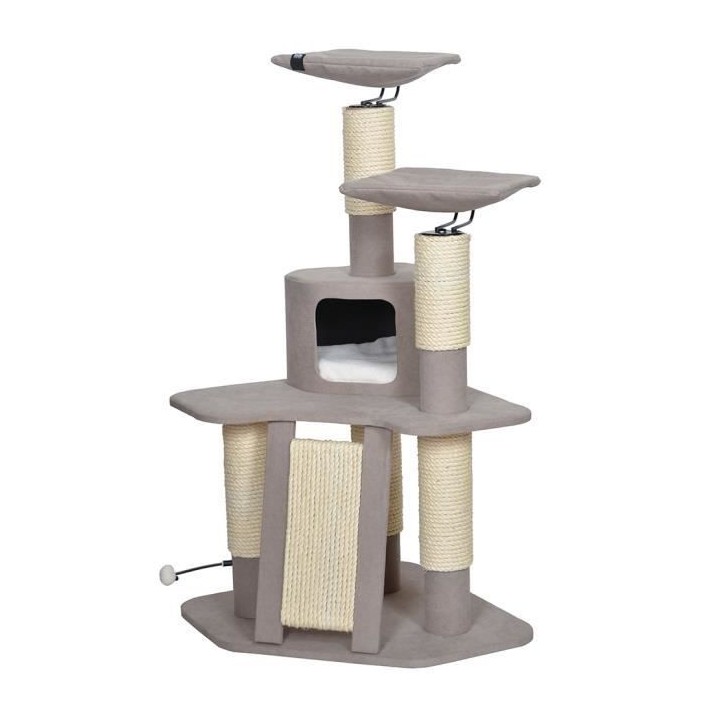 EBI Griffoir Nagano 66 x 66 x 134 cm - 23 kg - Brun - Pour chat