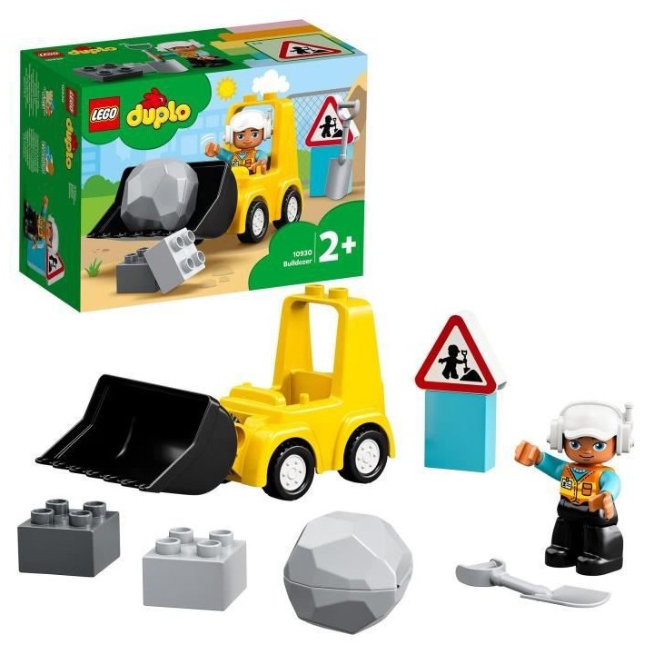 LEGO 10930 DUPLO Le Bulldozer, Engins De Chantier Jouet Pour Enfant de