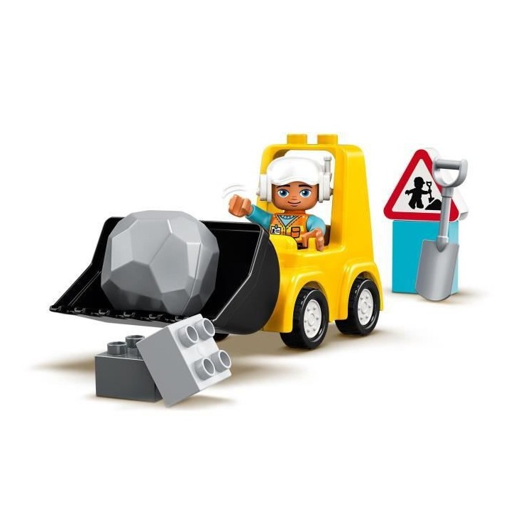 LEGO 10930 DUPLO Le Bulldozer, Engins De Chantier Jouet Pour Enfant de