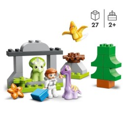 LEGO 10938 DUPLO La Nurserie des Dinosaures Jouet avec Figurines des 2 ans, Tricératops, Ptéranodon et Brachiosaure, Idée Cad