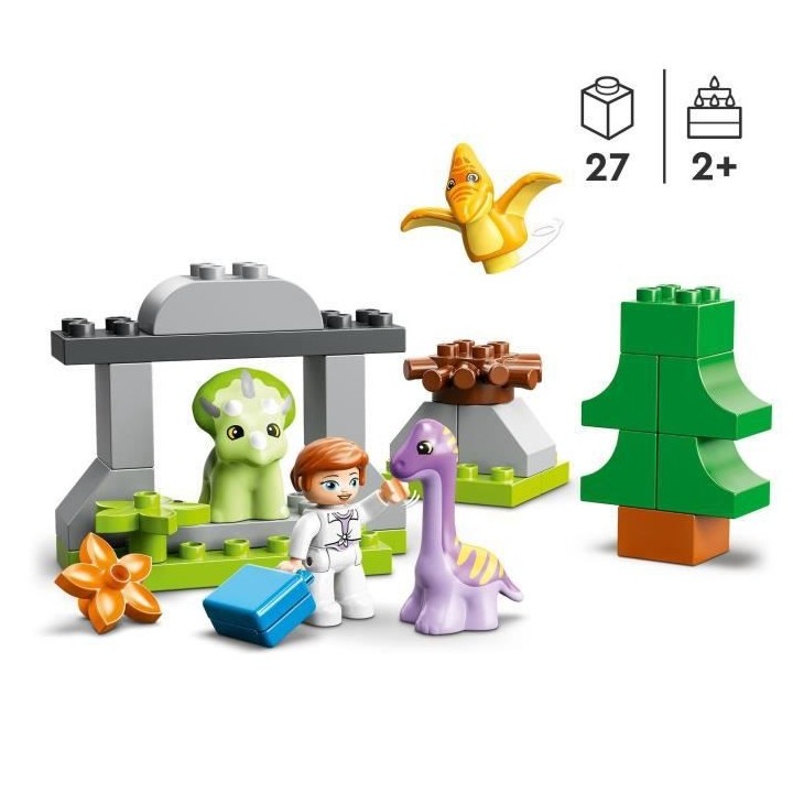 LEGO 10938 DUPLO La Nurserie des Dinosaures Jouet avec Figurines des 2