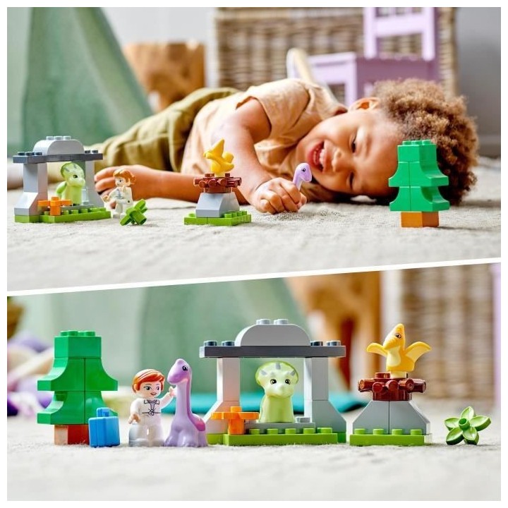 LEGO 10938 DUPLO La Nurserie des Dinosaures Jouet avec Figurines des 2