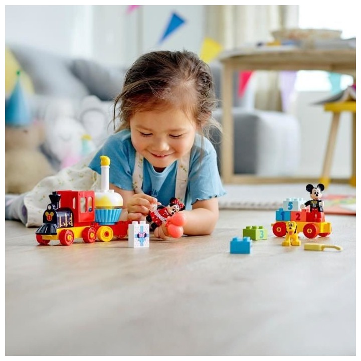 LEGO 10941 DUPLO Disney Le Train d'Anniversaire de Mickey et Minnie Jo