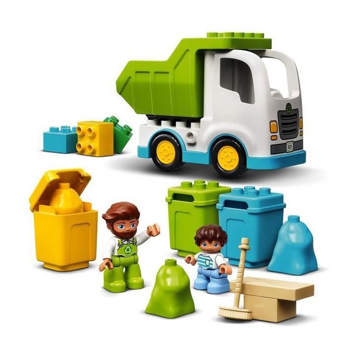LEGO 10945 DUPLO Le camion poubelle et le tri sélectif jeu de constru