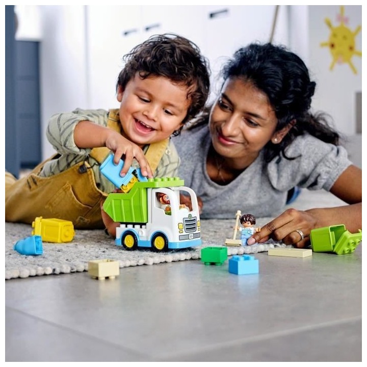 LEGO 10945 DUPLO Le camion poubelle et le tri sélectif jeu de constru