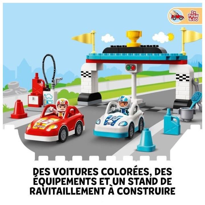 LEGO 10947 DUPLO Les voitures de course Jouet Enfant 2+ ans, Petites V
