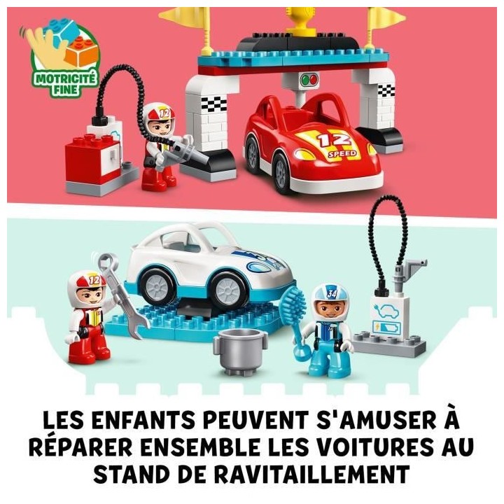 LEGO 10947 DUPLO Les voitures de course Jouet Enfant 2+ ans, Petites V
