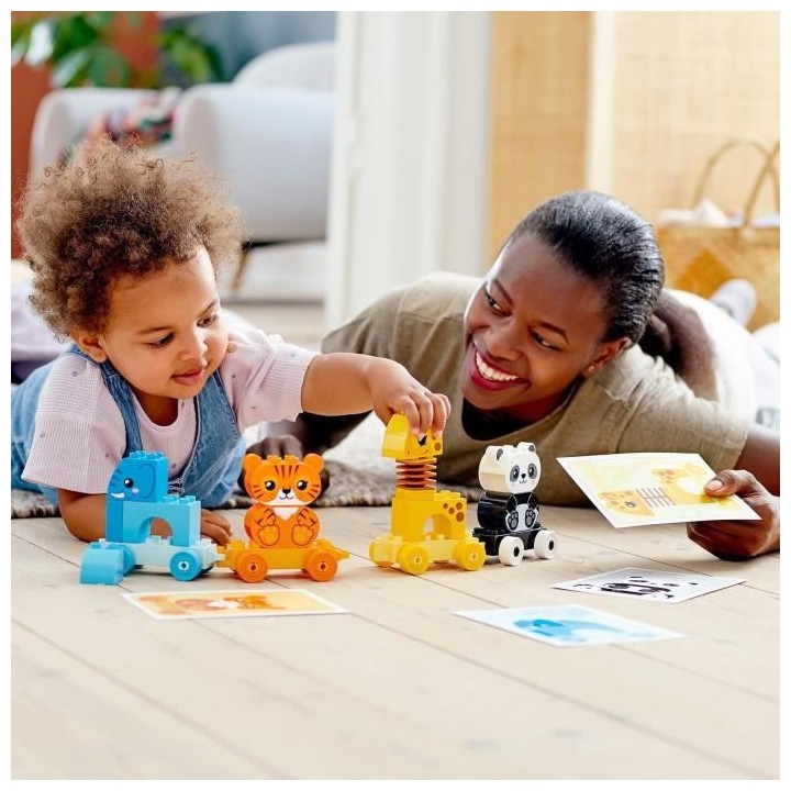 LEGO 10955 DUPLO My First Le Train des Animaux, Jouet Premier Âge, Je