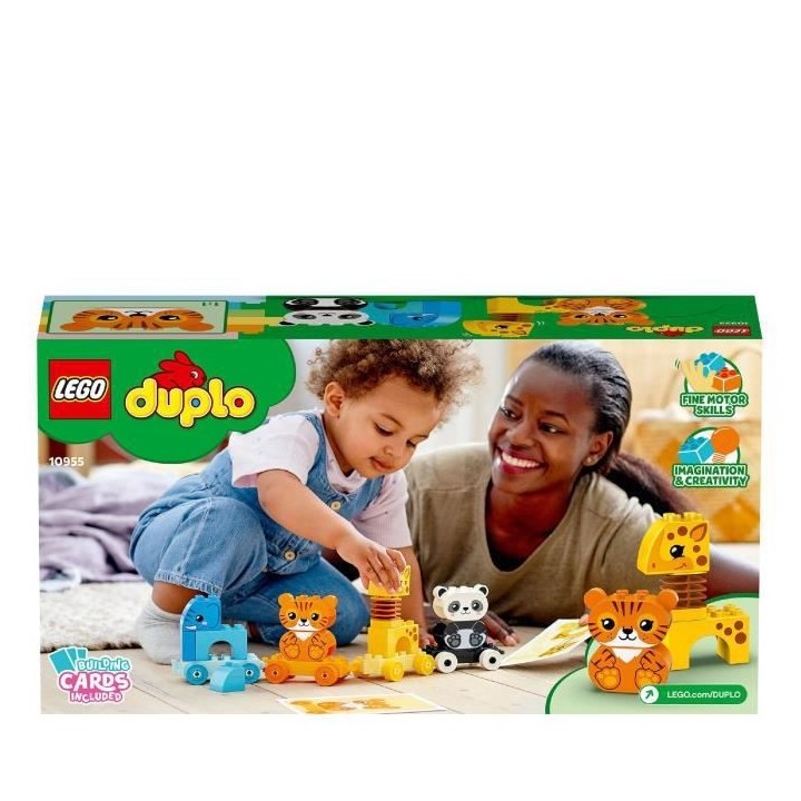 LEGO 10955 DUPLO My First Le Train des Animaux, Jouet Premier Âge, Je