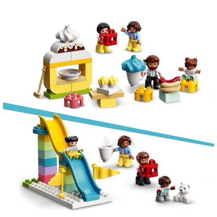 LEGO 10956 DUPLO Town Le parc d'attractions Jouet Enfant 2+ ans avec T