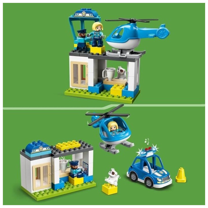 LEGO 10959 DUPLO Le Commissariat Et L'Hélicoptere De La Police, Voitu