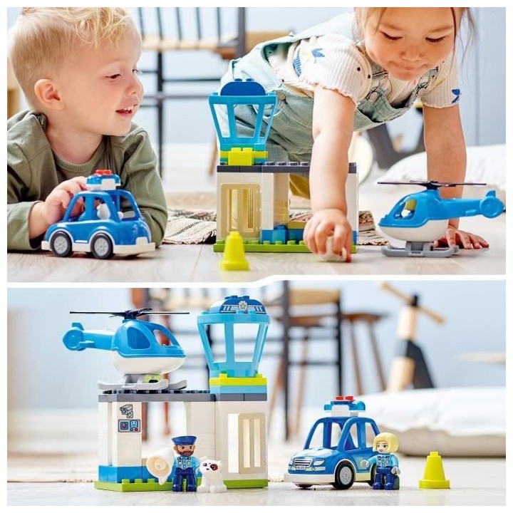 LEGO 10959 DUPLO Le Commissariat Et L'Hélicoptere De La Police, Voitu