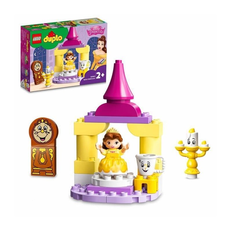 LEGO 10960 DUPLO Disney La Salle de Bal de Belle, Set Château Princesse de la Belle et la Bete, Jouet pour les Enfants des 2 An