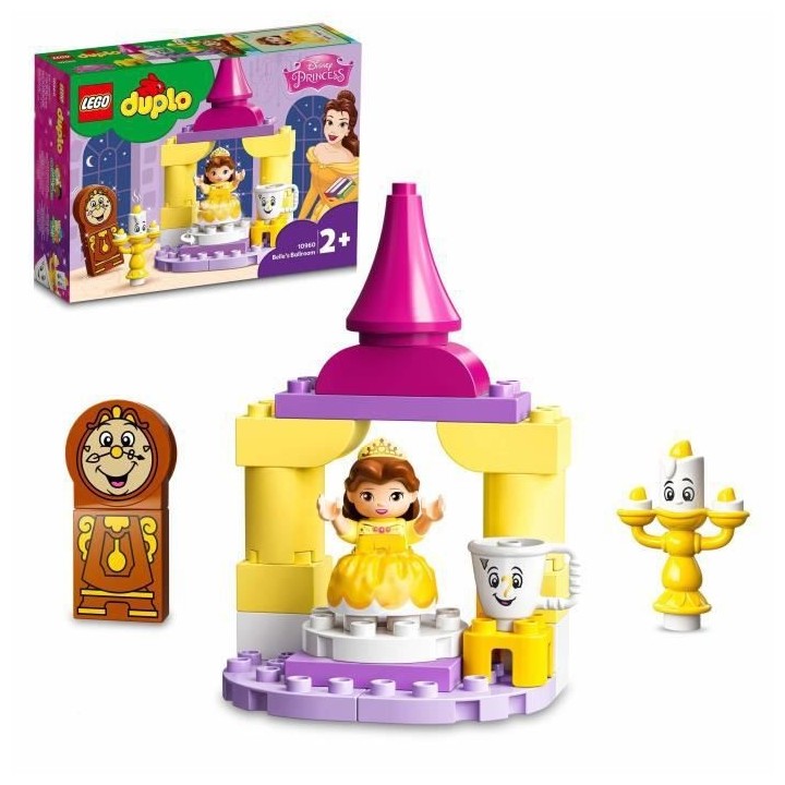 LEGO 10960 DUPLO Disney La Salle de Bal de Belle, Set Château Princes