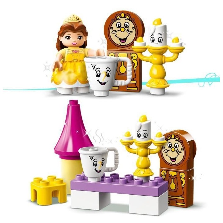 LEGO 10960 DUPLO Disney La Salle de Bal de Belle, Set Château Princes