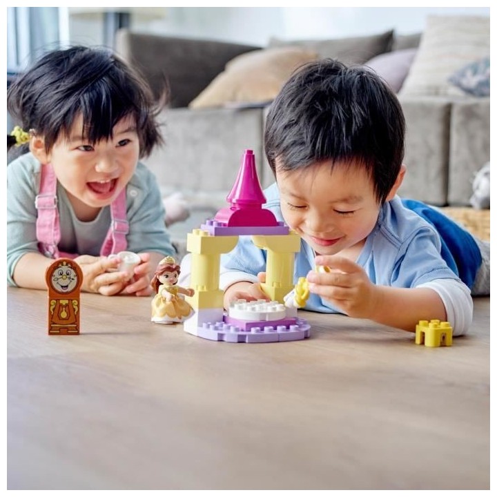 LEGO 10960 DUPLO Disney La Salle de Bal de Belle, Set Château Princes