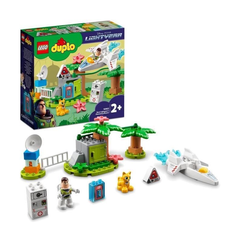 LEGO 10962 DUPLO Disney et Pixar La Mission Planétaire de Buzz l'Éclair, avec Robot et Vaisseau Spatial, des 2 Ans