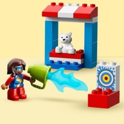 LEGO 10963 DUPLO Marvel Spider-Man et ses Amis : Aventures a la Fete Foraine, des 2 ans, avec Hélicoptere et Figurine Hulk