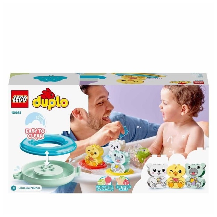 LEGO 10965 DUPLO Jouet de Bain : Le Train Flottant des Animaux, Set Ba