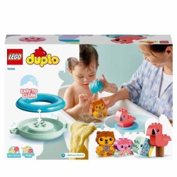 LEGO 10966 DUPLO Jouet de Bain : L'Île Flottante des Animaux, Set Baignoire pour Bébés et Enfants de 1.5+ ans