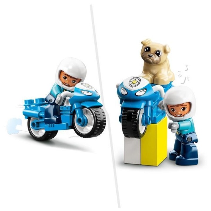 LEGO 10967 DUPLO La Moto De Police, Jouet Pour les Enfants de 2 Ans et