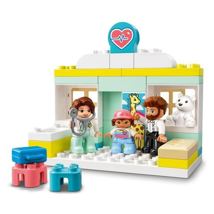 LEGO 10968 DUPLO La Visite Médicale, Jeu de Construction Grandes Briq
