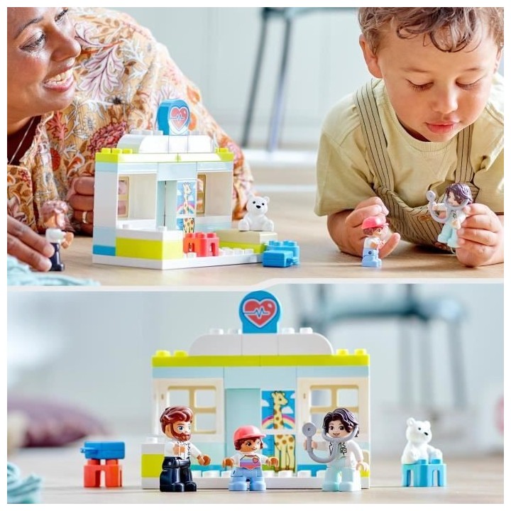 LEGO 10968 DUPLO La Visite Médicale, Jeu de Construction Grandes Briq
