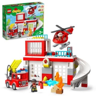 LEGO 10970 DUPLO La Caserne Et L'Hélicoptere Des Pompiers, Avec Jouet