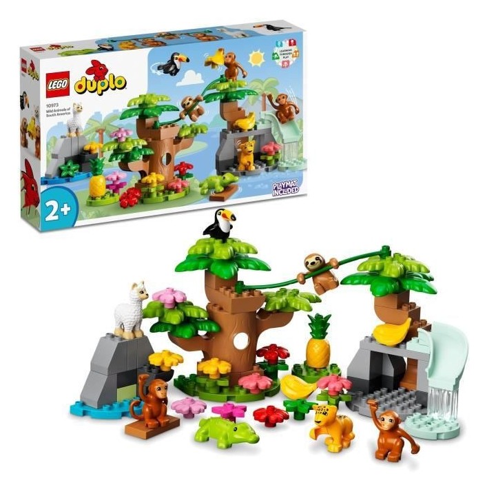 LEGO 10973 DUPLO Animaux Sauvages d'Amérique du Sud, des 2 Ans, Figur