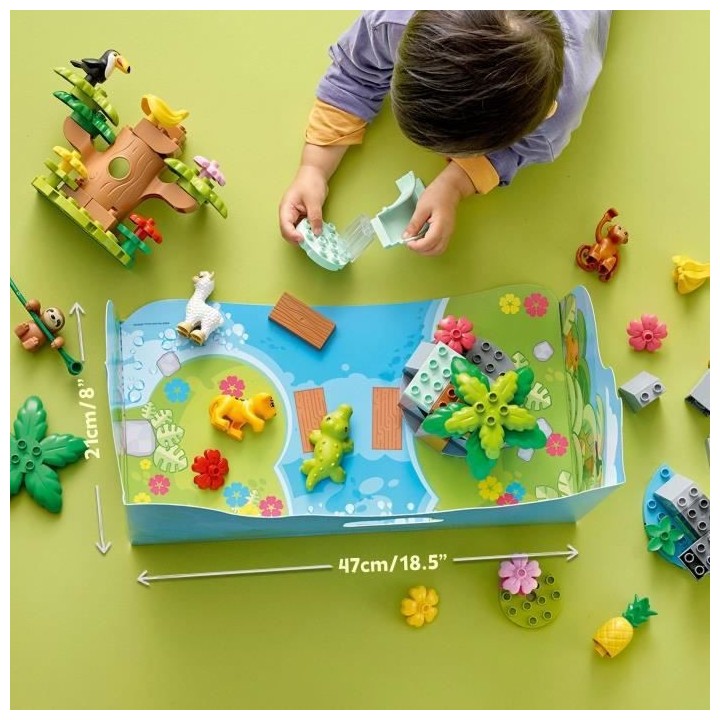 LEGO 10973 DUPLO Animaux Sauvages d'Amérique du Sud, des 2 Ans, Figur