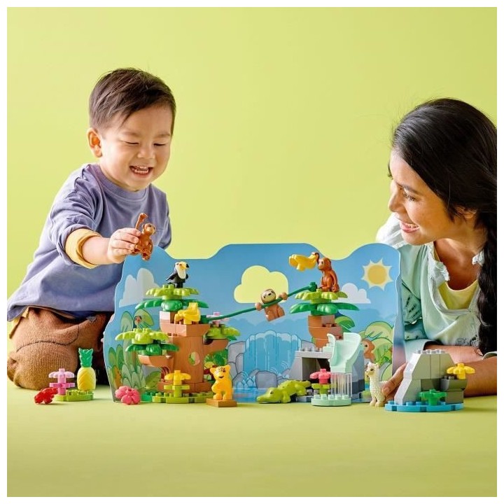 LEGO 10973 DUPLO Animaux Sauvages d'Amérique du Sud, des 2 Ans, Figur