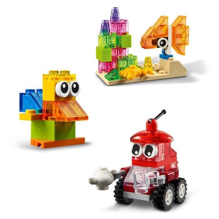 LEGO 4+ Classic 11013 Briques transparentes créatives, Jeu de constru