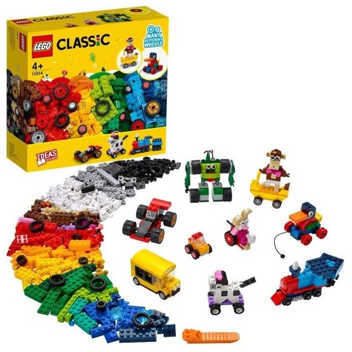 LEGO 4+ Classic 11014 Briques et Roues Premier Jeu de Construction ave