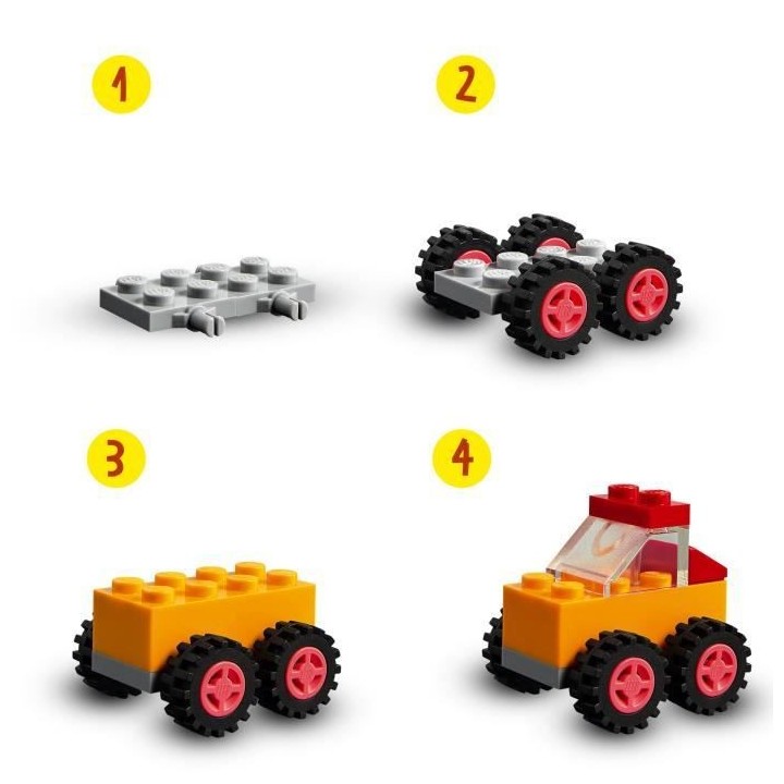 LEGO 4+ Classic 11014 Briques et Roues Premier Jeu de Construction ave
