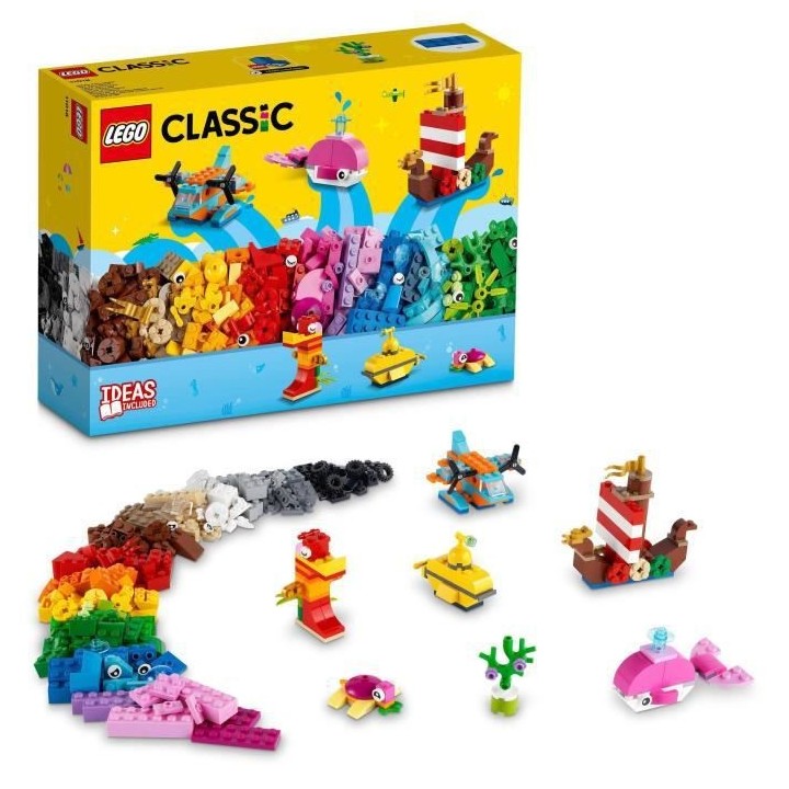 LEGO 11018 Classic Jeux Créatifs Dans L'Océan, Boite de Briques, 6 M