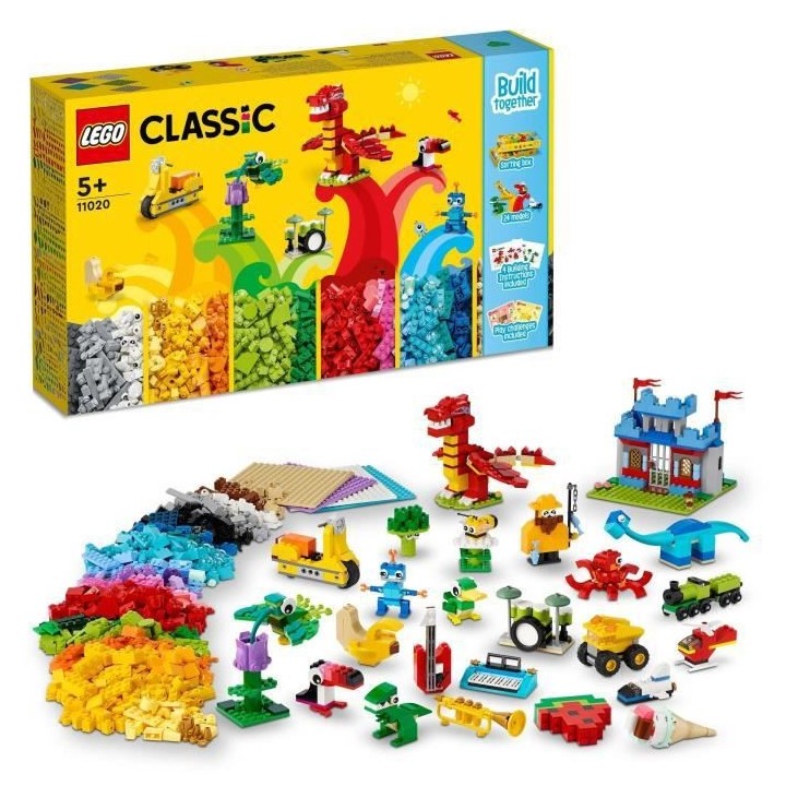 LEGO Classic 11020 Construire Ensemble, Boîte de Briques pour Créer