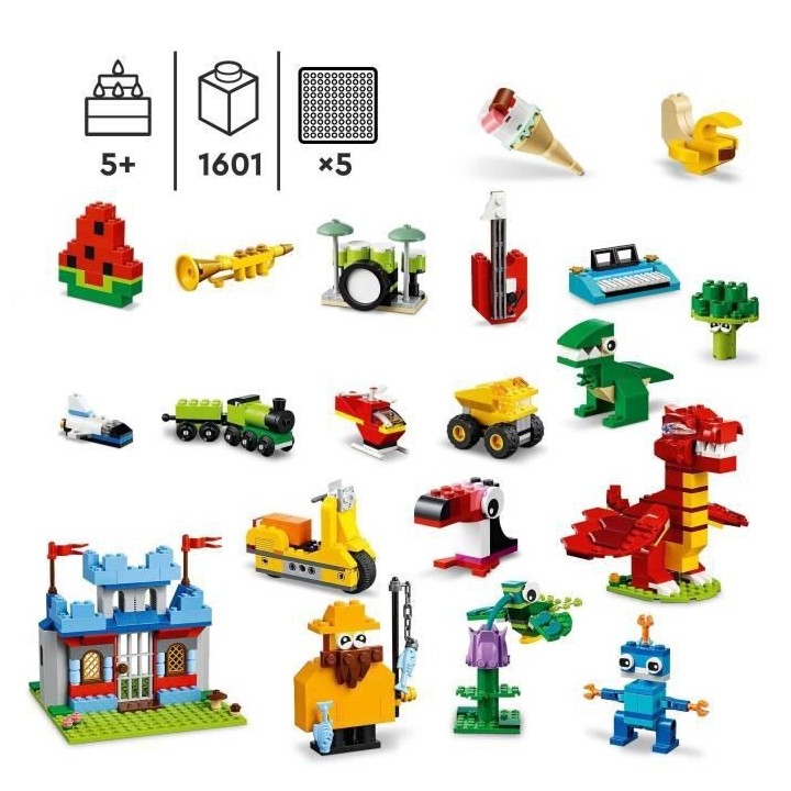 LEGO Classic 11020 Construire Ensemble, Boîte de Briques pour Créer