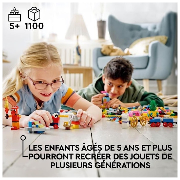 LEGO Classic 11021 90 Ans de Jeu, Jouet de Construction avec des Model