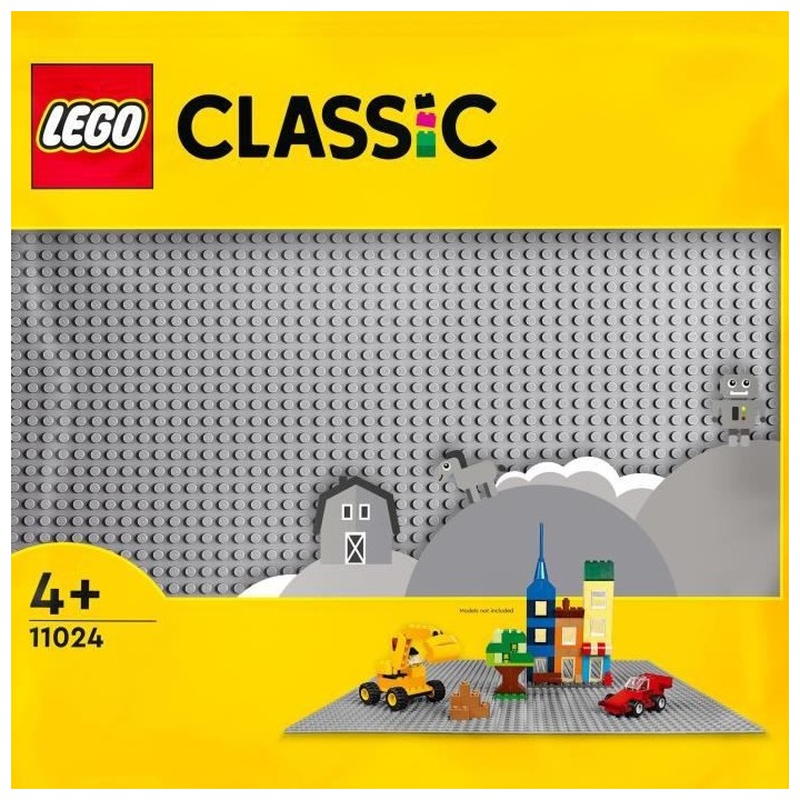 LEGO 11024 Classic La Plaque De Construction Grise 48x48, Socle de Bas