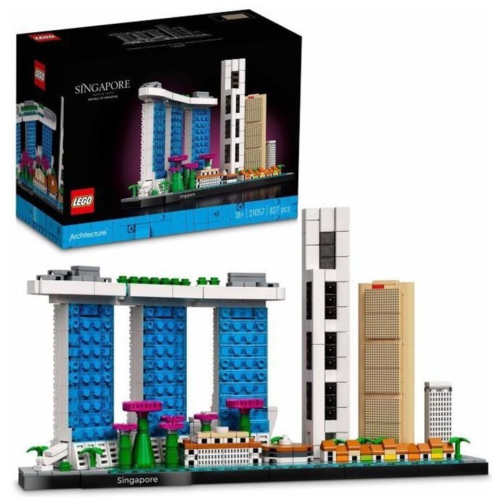 LEGO 21057 Architecture Singapour, Loisirs Créatifs pour Adultes, Col